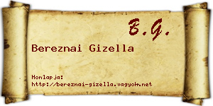 Bereznai Gizella névjegykártya