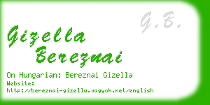 gizella bereznai business card